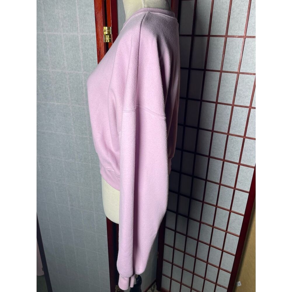 Wild Fable Women's Light Lavender Purple Crewneck Crop Sweatshirt (Size: XL) - Picture 9 of 16